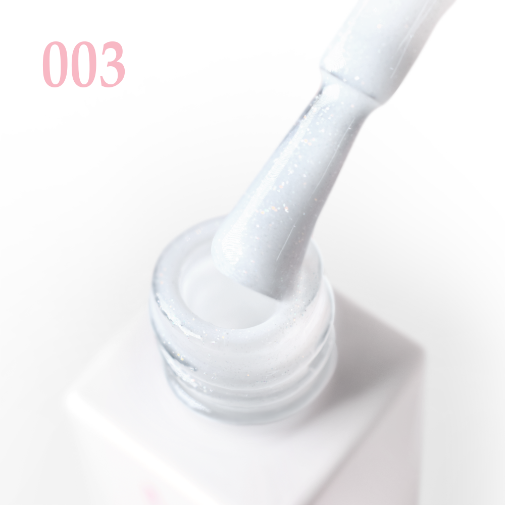 Гел лак 003 JOIA vegan, 6 ml – четката с продукта до шишенцето