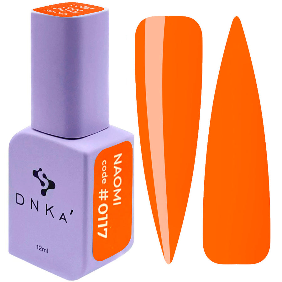 Гел лак "DNKa" #0117 Naomi 12 ml – оранжев нюанс