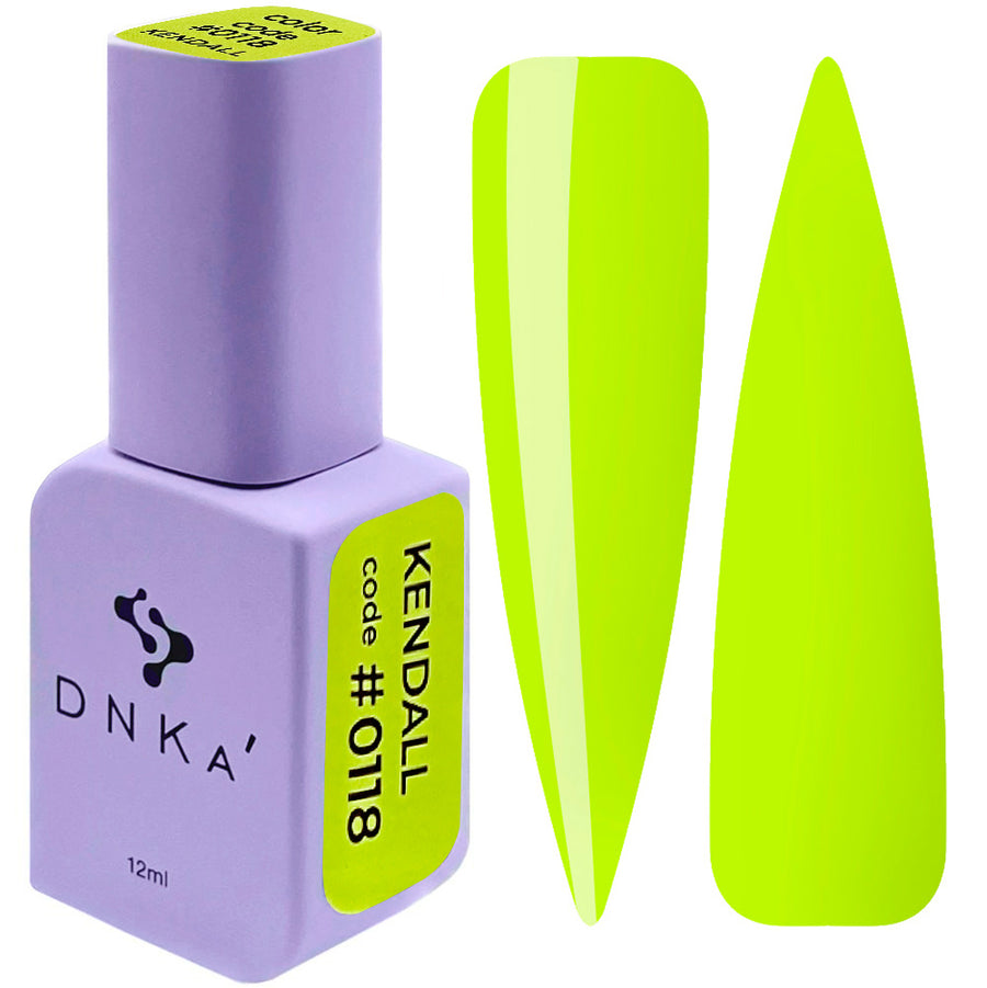 Гел лак "DNKa" #0118 Kendall 12 ml – в зелено и неоново