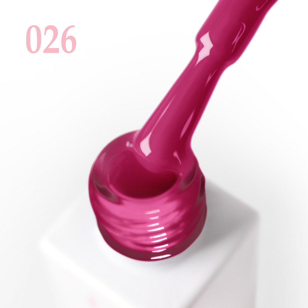 Гел лак 026 JOIA vegan, 6 ml – четката с продукта до шишенцето