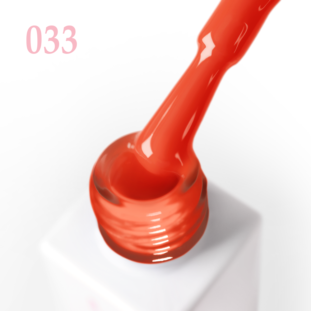 Гел лак 033 JOIA vegan, 6 ml – четката с продукта до шишенцето