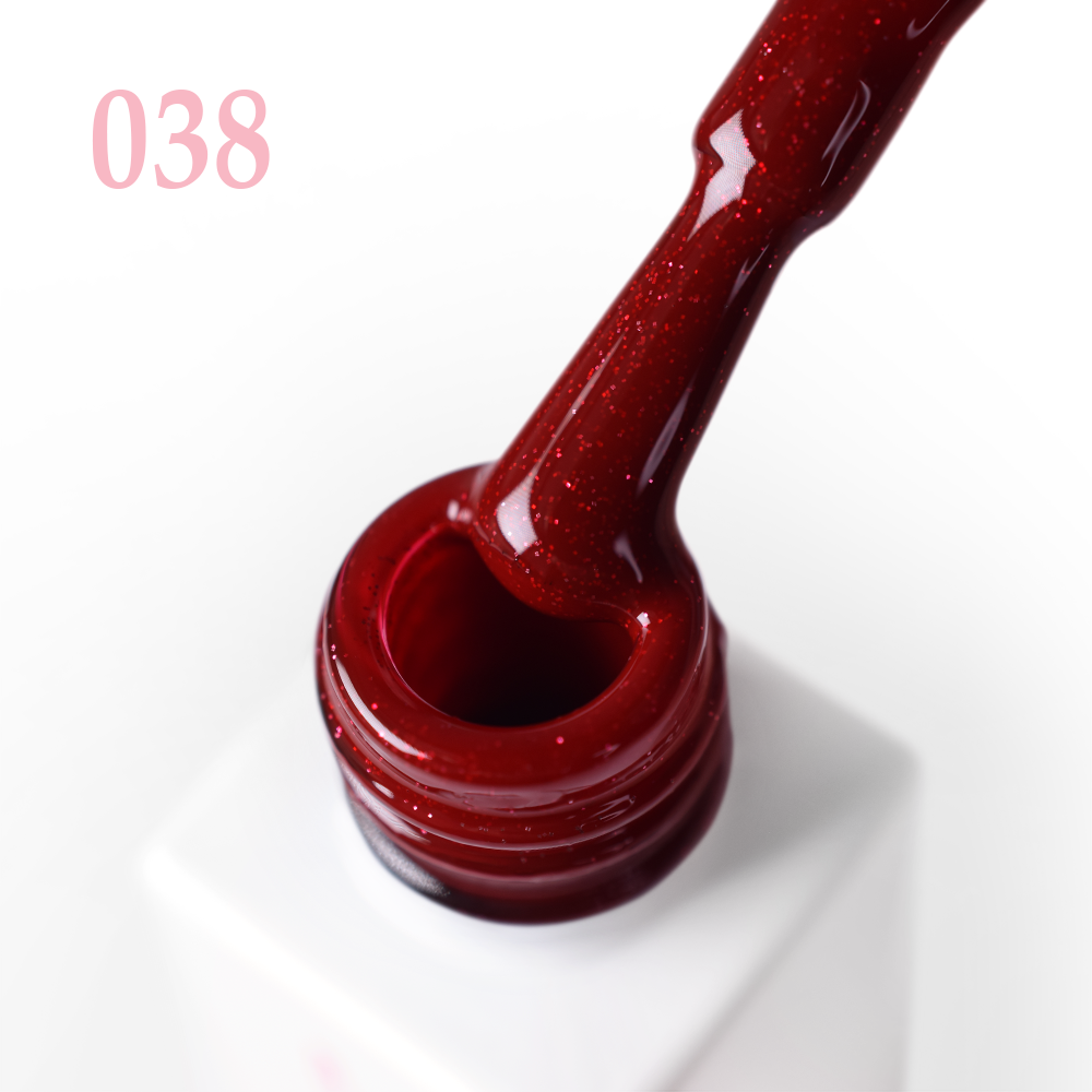 Гел лак 038 JOIA vegan, 6 ml – четката с продукта до шишенцето