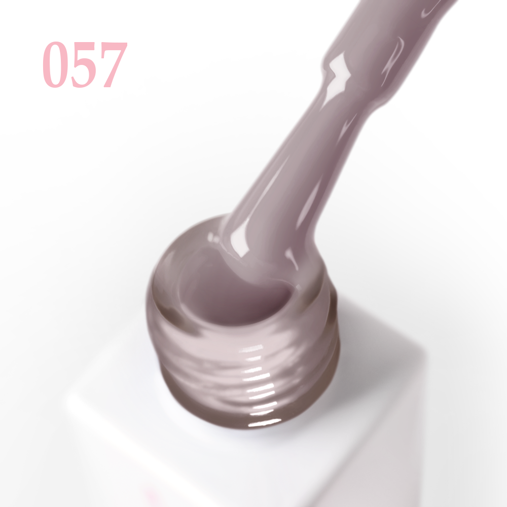 Гел лак 057 JOIA vegan, 6 ml – четката с продукта до шишенцето