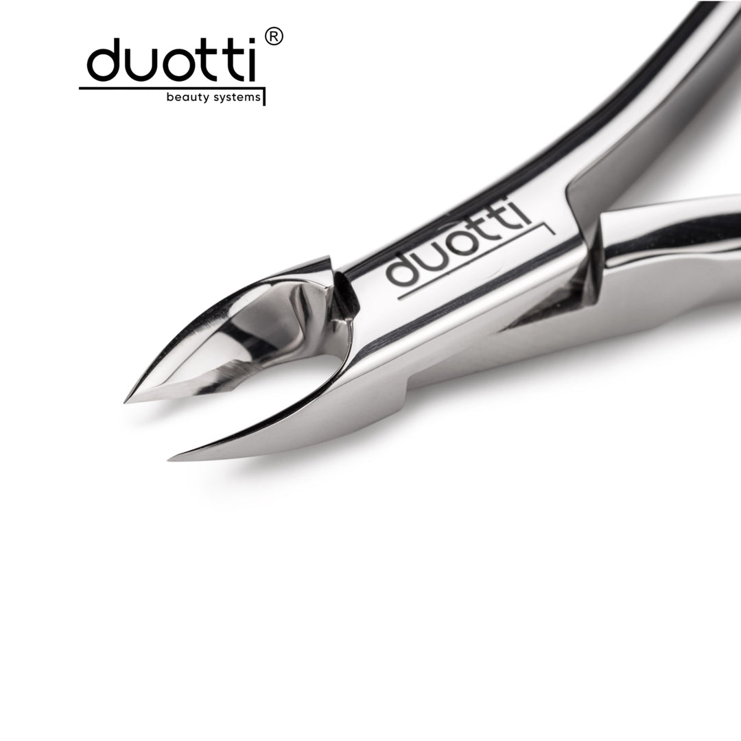 Професионални клещи за кожички Duotti PREMIUM 01, огледално полирани, L-113 mm, остриета 7 mm – за обработка на кожички
