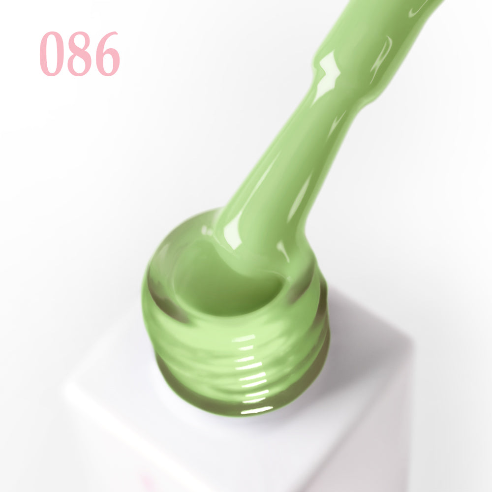 Гел лак 086 JOIA vegan, 6 ml – четката с продукта до шишенцето