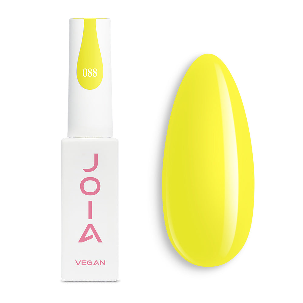 Гел лак 088 JOIA vegan, 6 ml – шишенцето и типсове с нанесен цвят