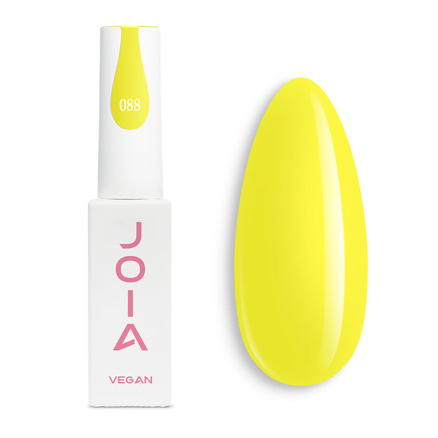 Гел лак 088 JOIA vegan, 6 ml – шишенцето и типсове с нанесен цвят