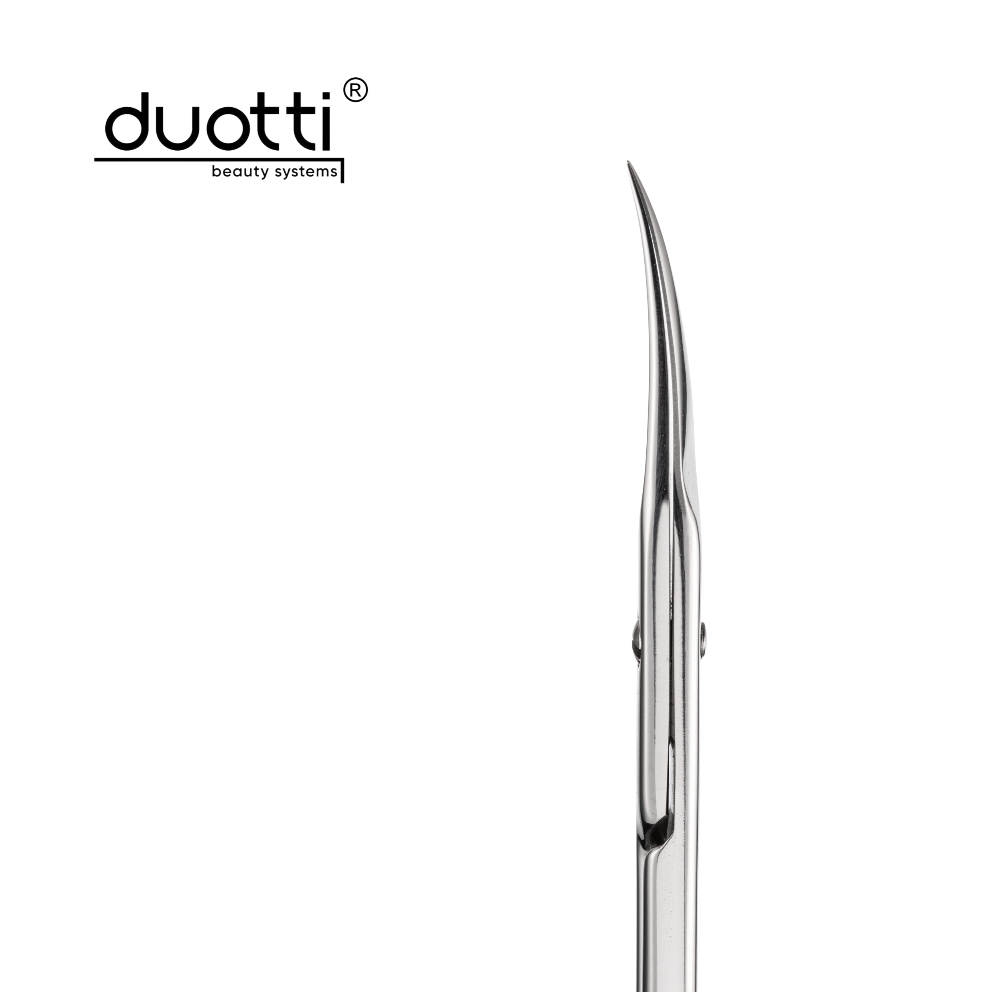 Професионална ножица за кожички Duotti  ULTRA 02, огледално полирана, L-99 mm, остриета 22 mm