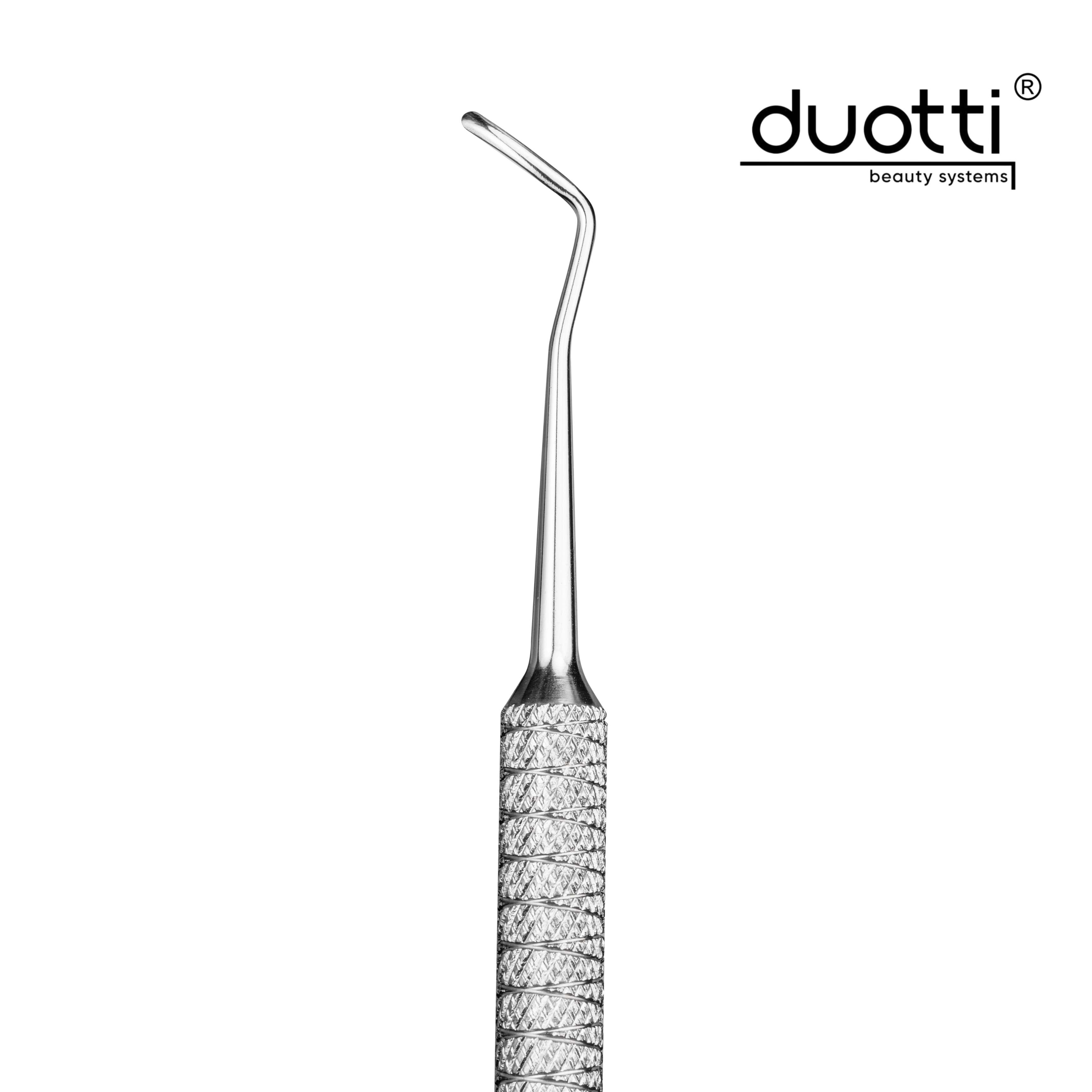 Professional pedicure tool, DPP 01, mirror-polished, L-150 mm, double-sided curette
