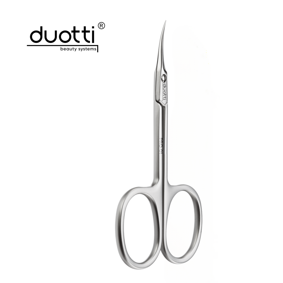 Професионална ножица за кожички Duotti PRO 01, матирана, L-91 mm, остриета 19 mm – ножици от Duotti Beauty Systems
