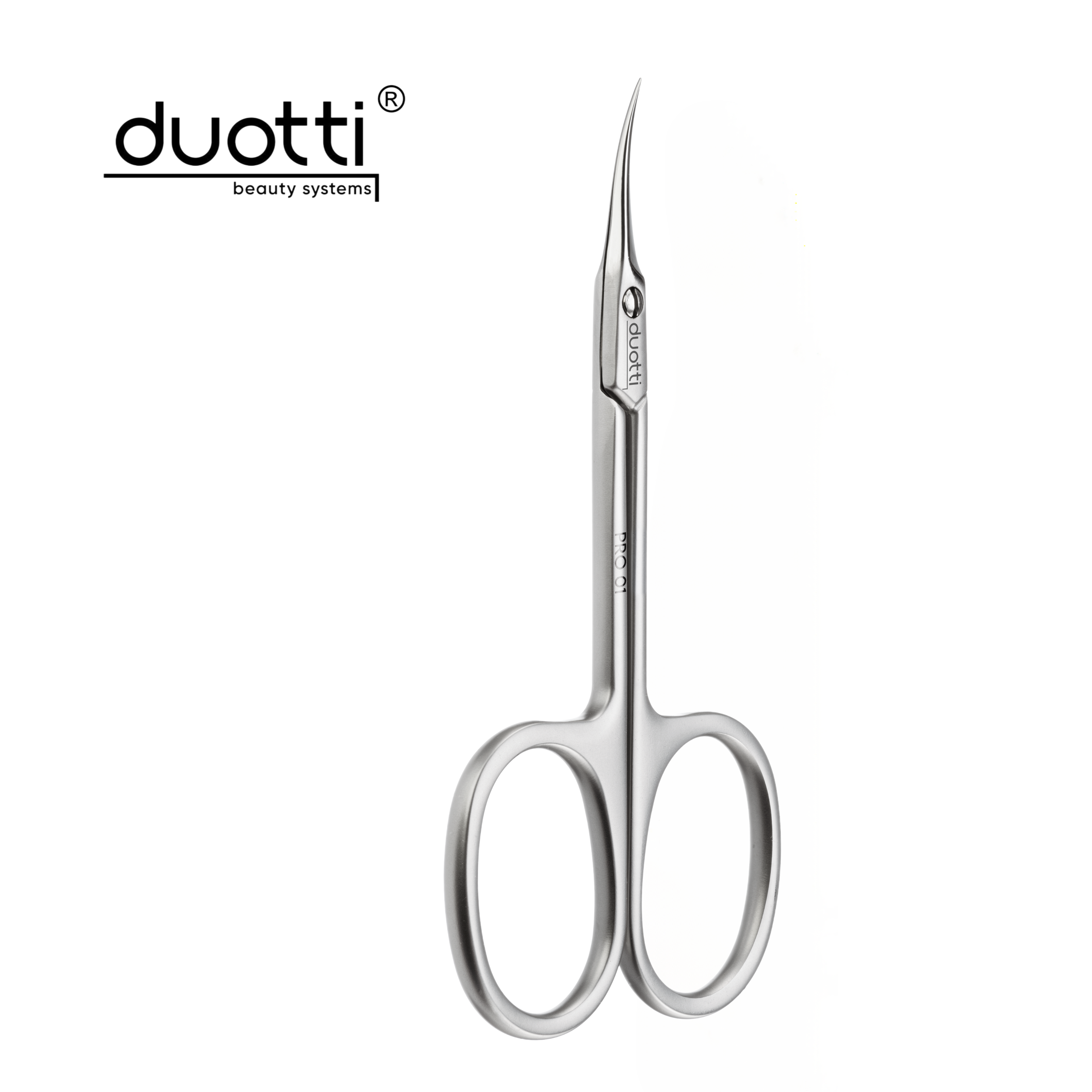 Професионална ножица за кожички Duotti PRO 01, матирана, L-91 mm, остриета 19 mm
