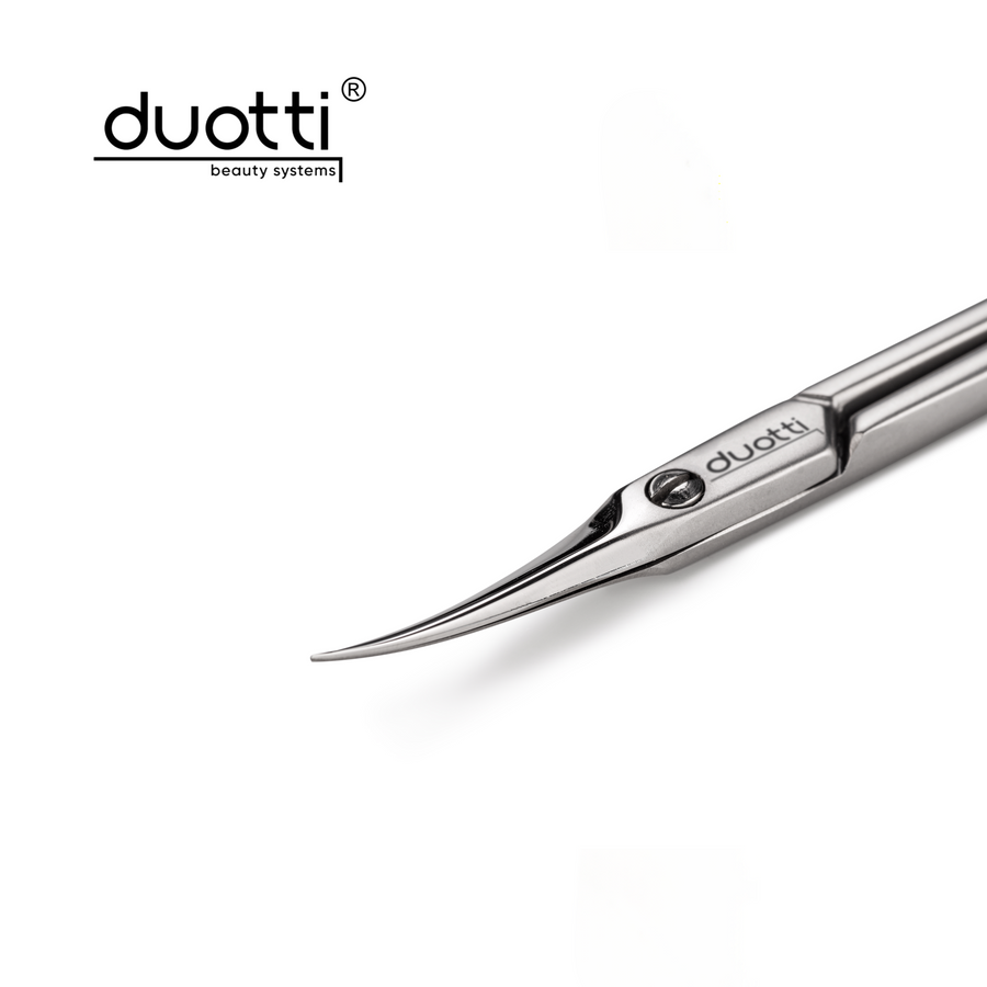 Професионална ножица за кожички Duotti PRO 01, матирана, L-91 mm, остриета 19 mm – от категория Инструменти за маникюр