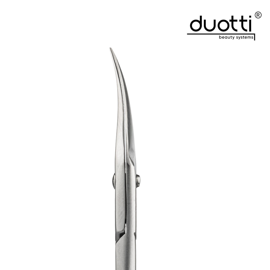 Професионална ножица за кожички Duotti за левичари PRO LH, матирана, L-90 mm, остриета 17 mm – Duotti Beauty Systems за професионални нокти