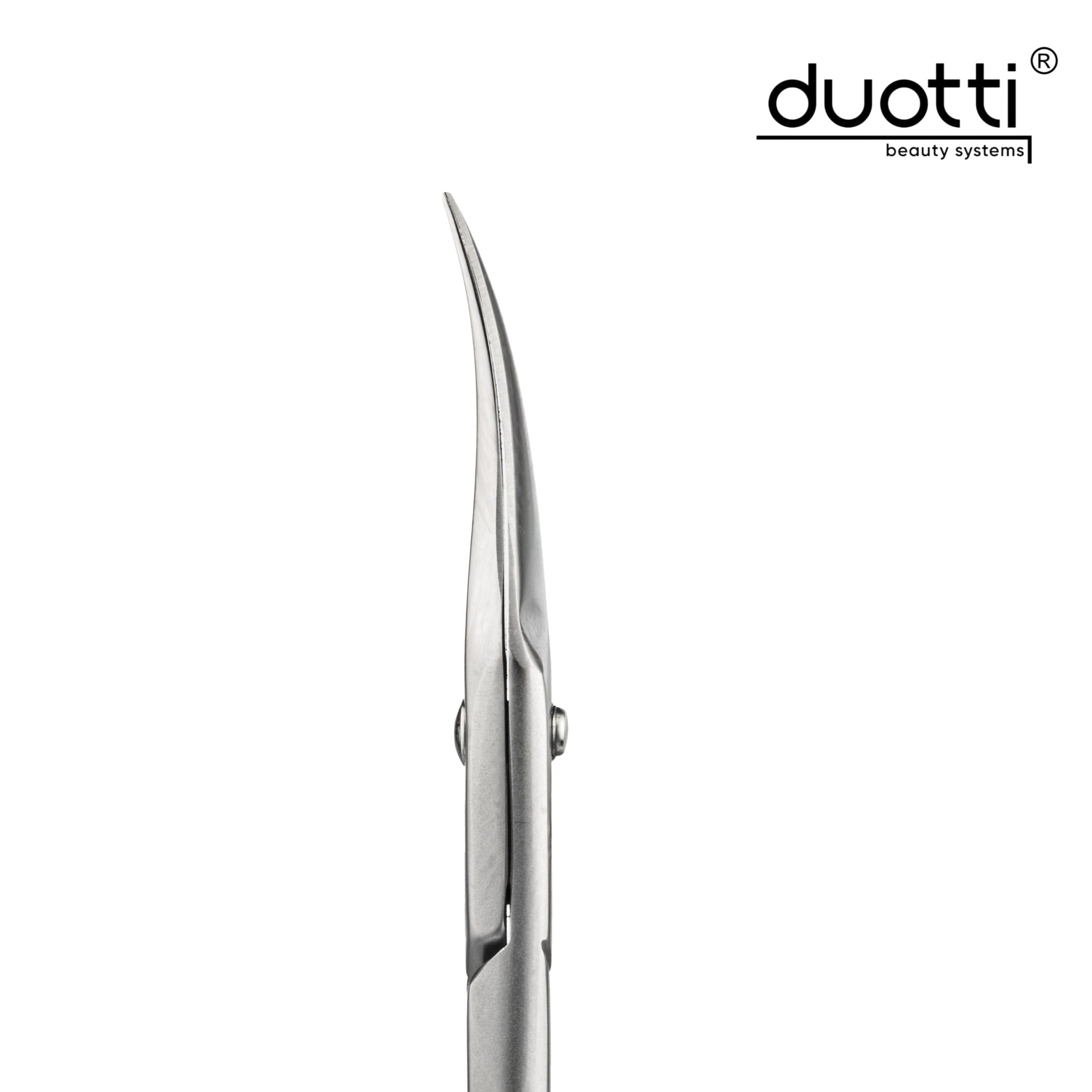 Професионална ножица за кожички Duotti за левичари  PRO LH, матирана, L-90 mm, остриета 17 mm