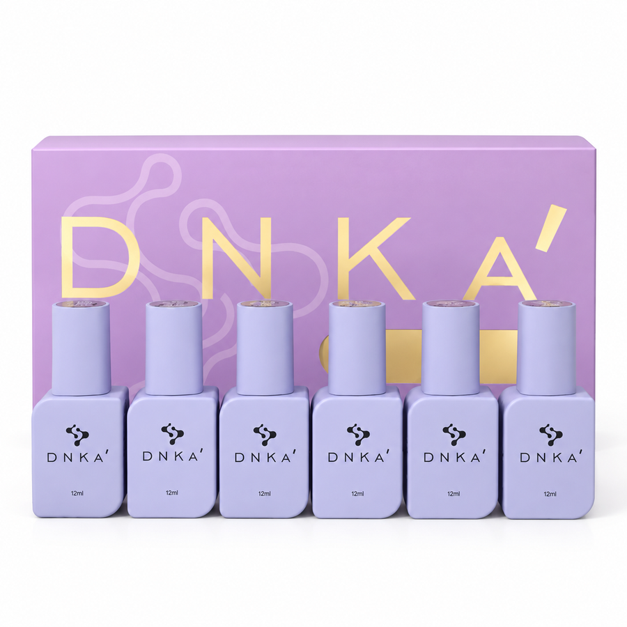 Колекция Есенна целувка от 5бр. гел лак DNKa` в луксозна кутия +1 бр. ПОДАРЪК