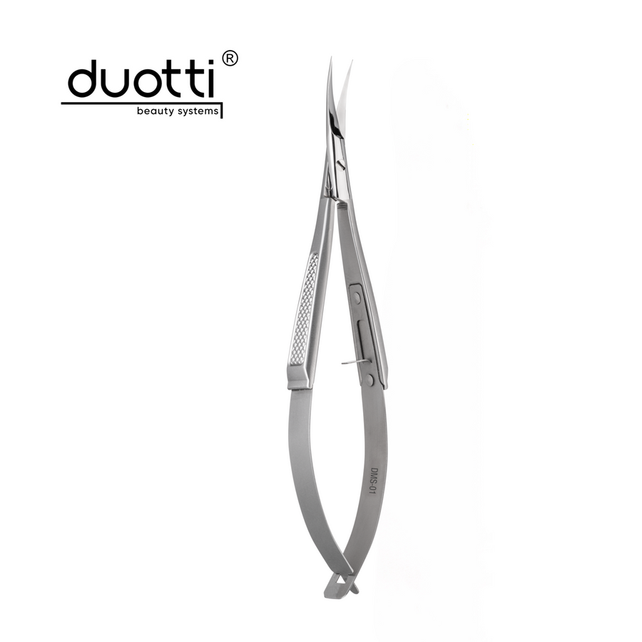 Професионална микро ножица за кожички Duotti DMS 01, матирана, L-120 mm, остриета 18 mm – ножици от Duotti Beauty Systems