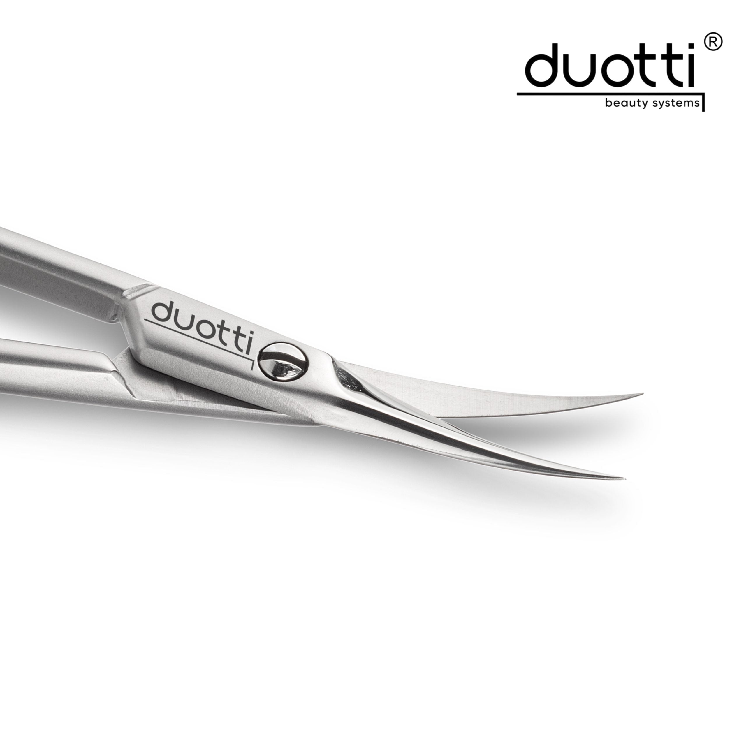 Професионална ножица за кожички Duotti за левичари  PRO LH, матирана, L-90 mm, остриета 17 mm