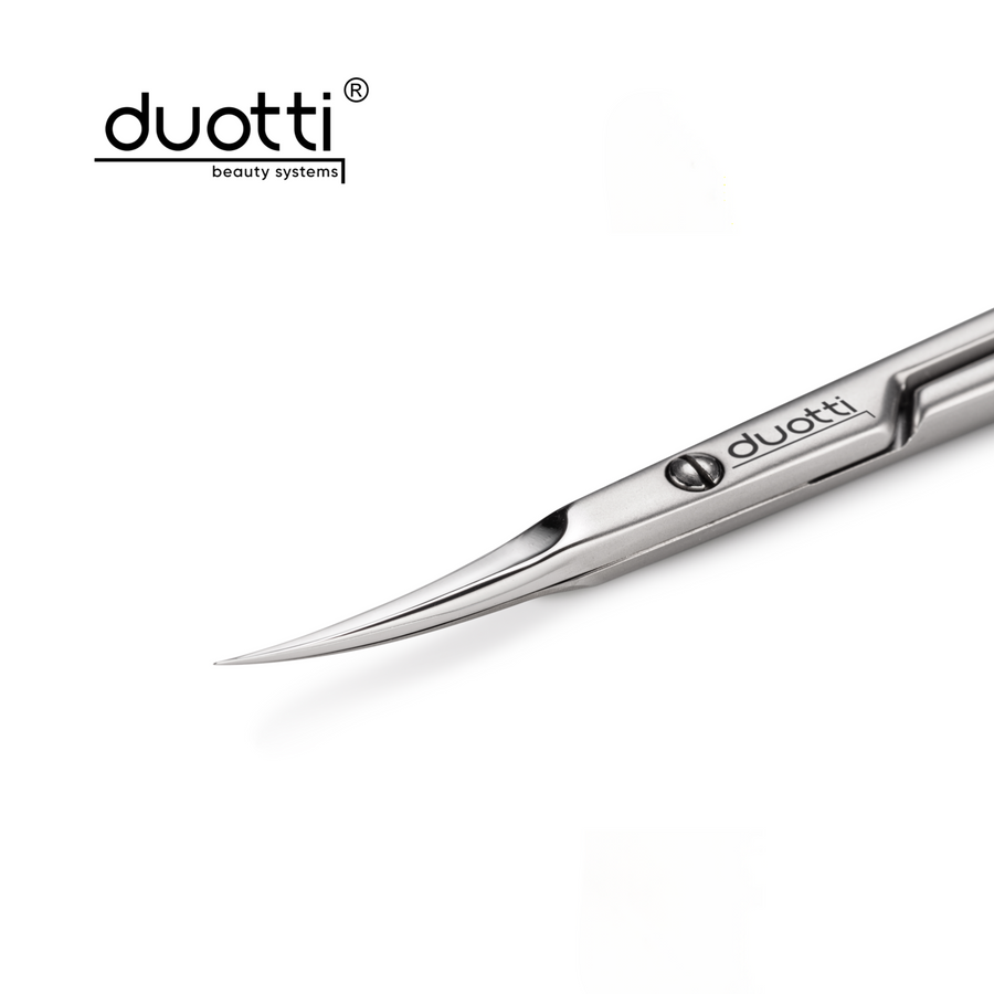 Професионална ножица за кожички Duotti PRO 02, матирана, L-99 mm, остриета 22 mm – от категория Инструменти за маникюр