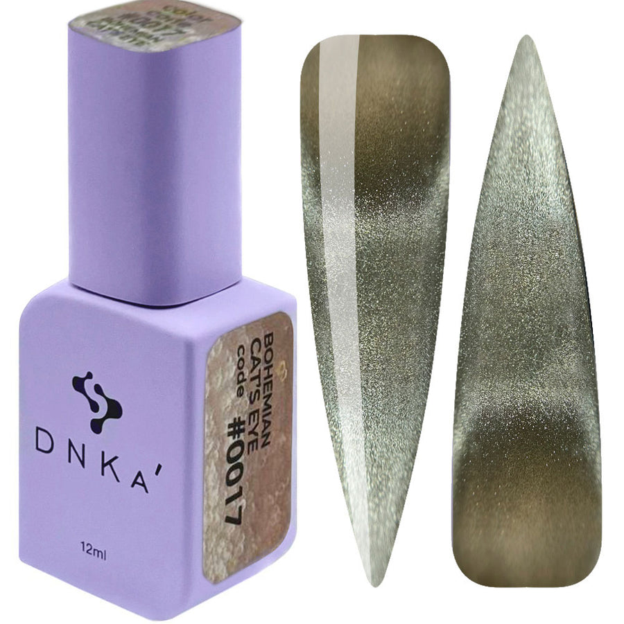 Гел лак "DNKa" Cat's Eye #0017 "DNKa", 12 ml – с ефект котешко око, с блясък
