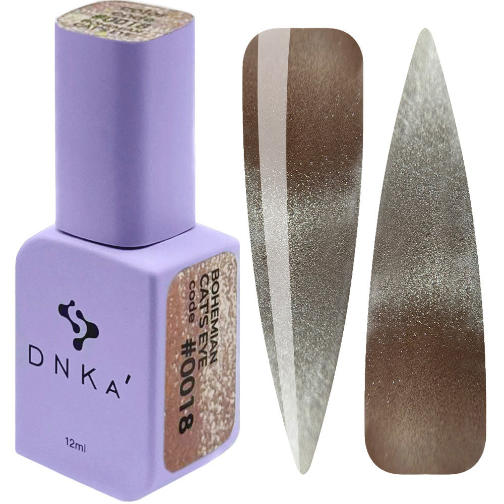Гел лак "DNKa" Cat's Eye #0018 "DNKa", 12 ml – с ефект котешко око, с блясък