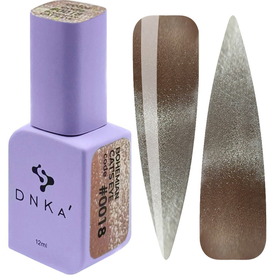 Гел лак "DNKa" Cat's Eye #0018 "DNKa", 12 ml – с ефект котешко око, с блясък