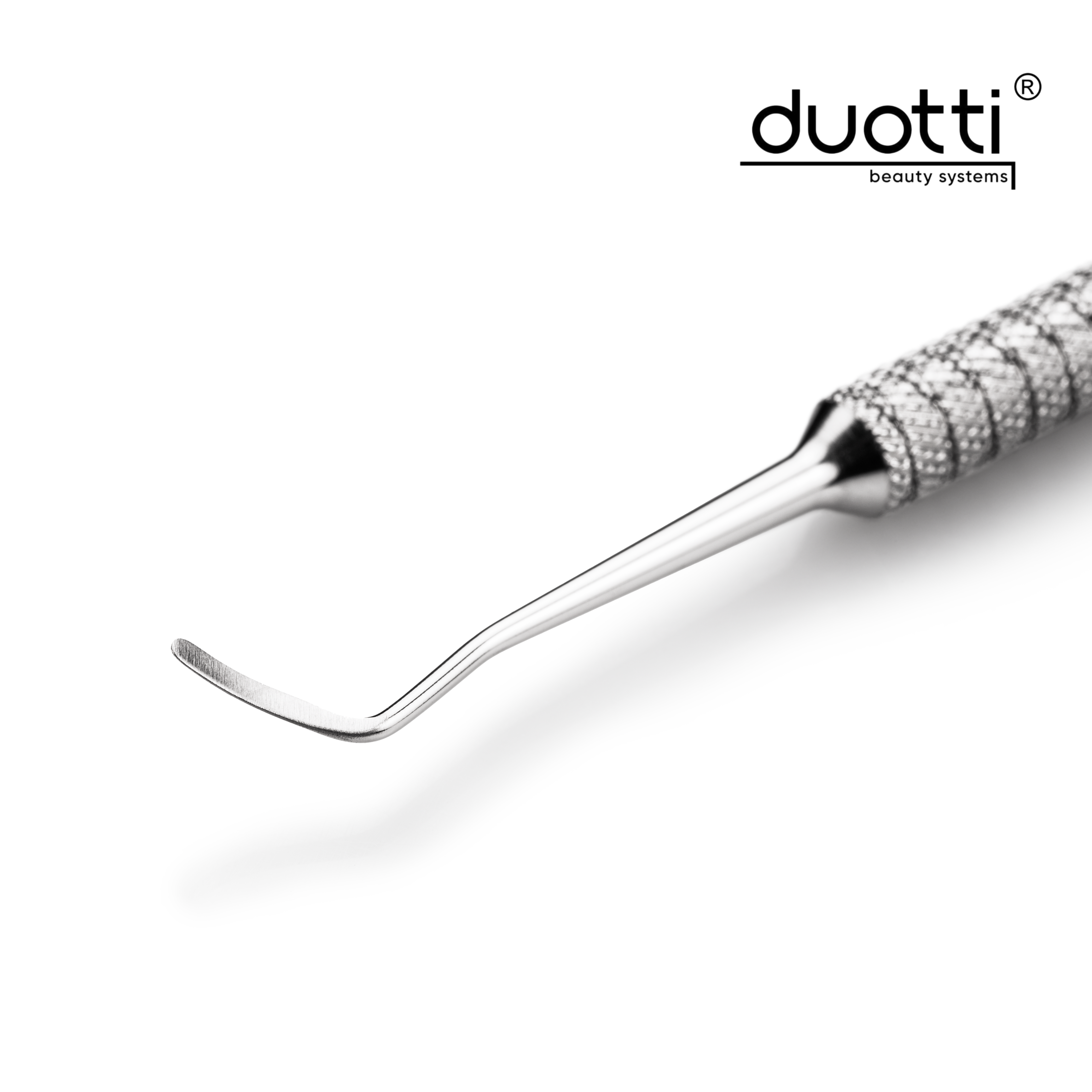 Professional pedicure tool, DPP 01, mirror-polished, L-150 mm, double-sided curette
