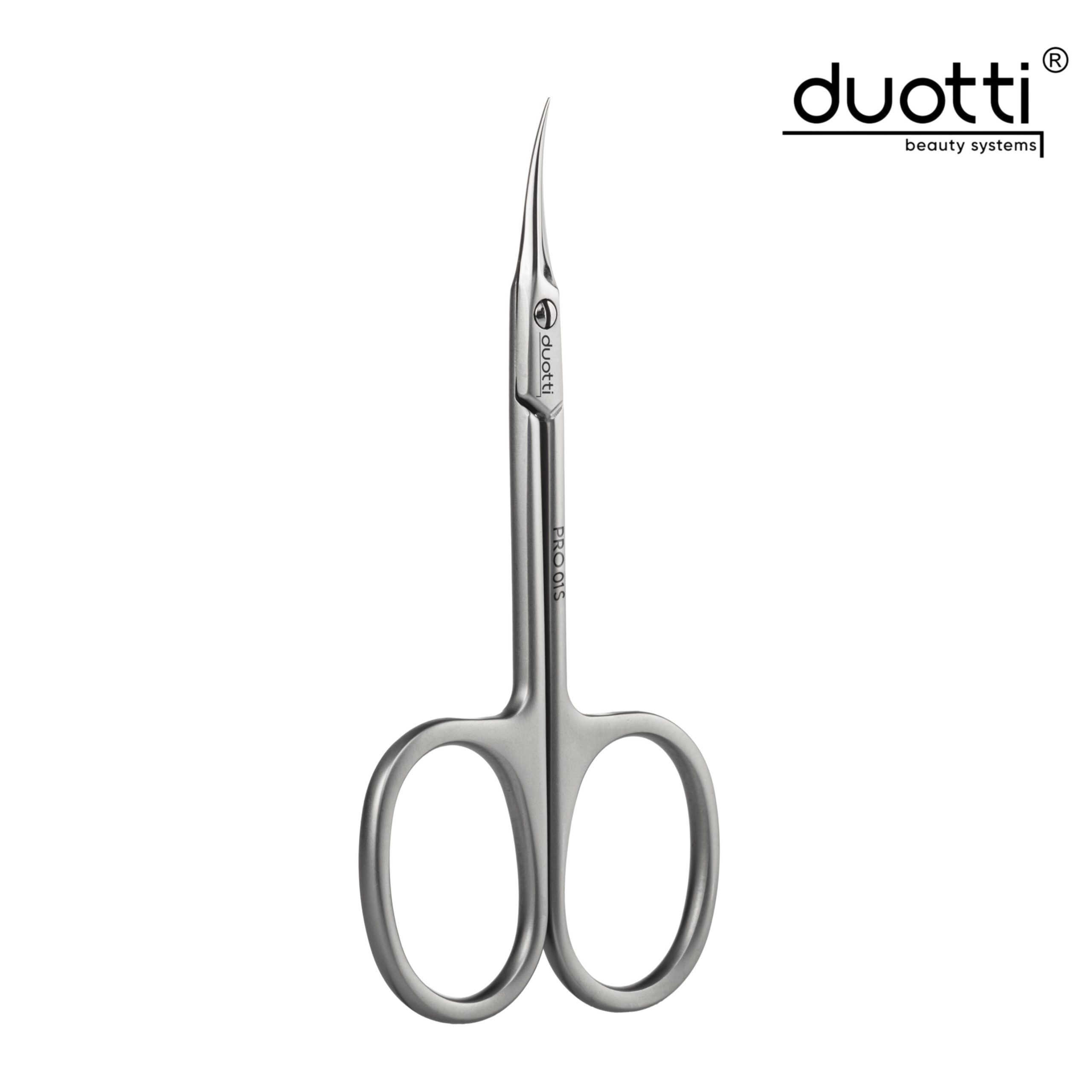 Професионална ножица за кожички Duotti PRO 01S, матирана, L-90 mm, остриета 17 mm