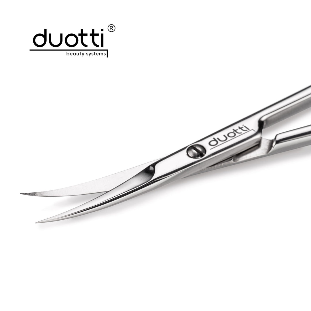 Професионална ножица за кожички Duotti ULTRA 02, огледално полирана, L-99 mm, остриета 22 mm – Duotti Beauty Systems за професионални нокти