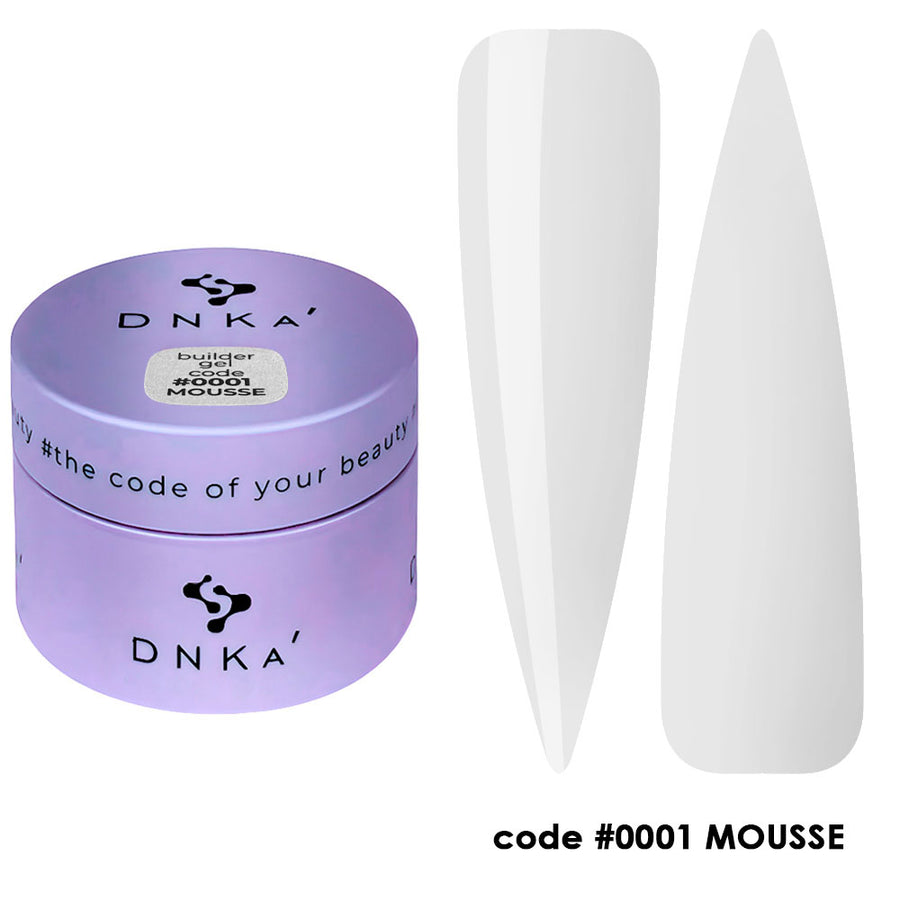 Гел за изграждане MOUSSE #0001 "DNKa", 30 ml – прозрачен нюанс
