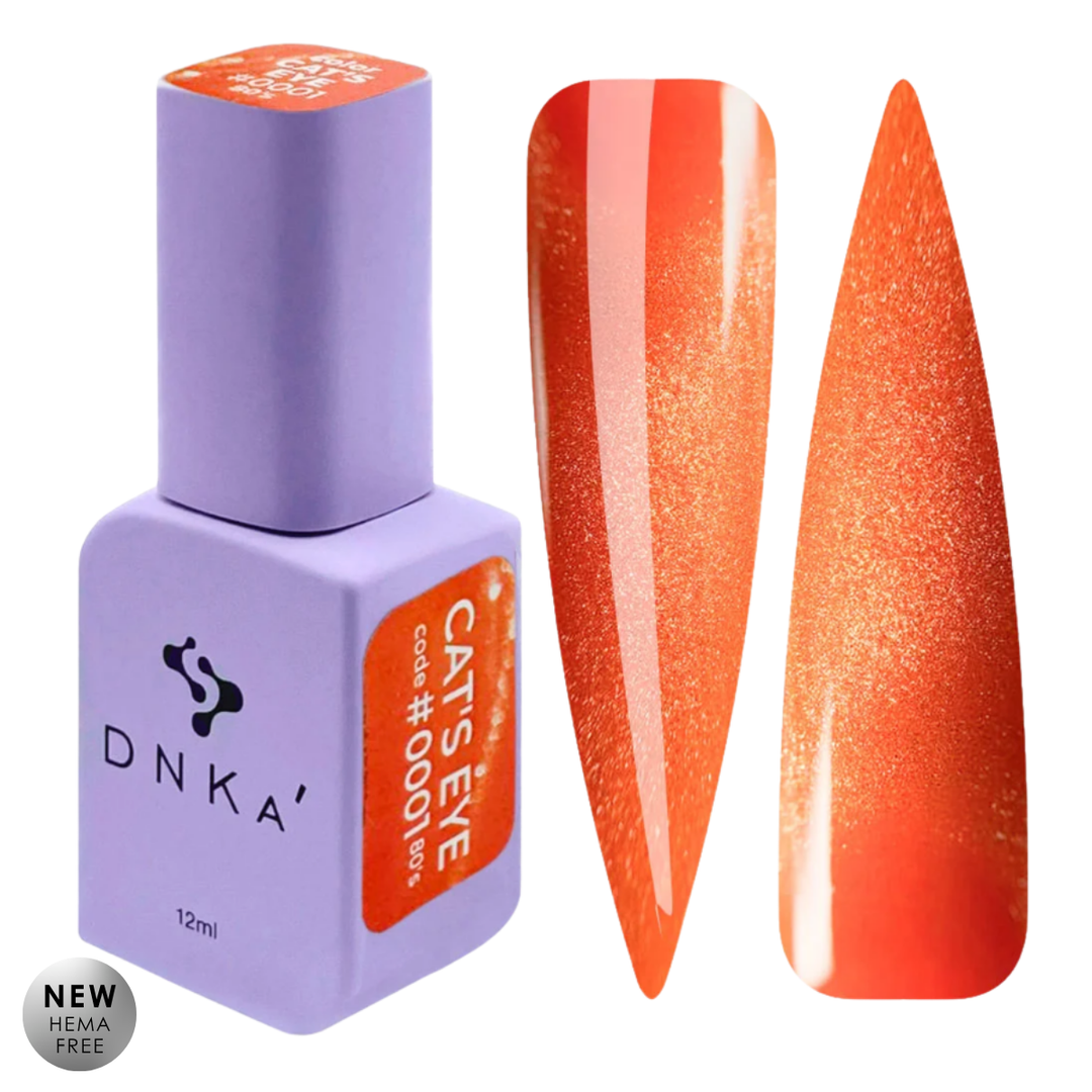 Гел лак "DNKa" Cat's Eye #0001 80`s, 12 ml – с ефект котешко око