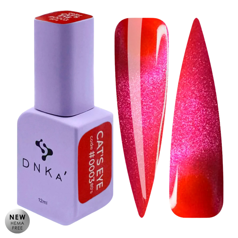 Гел лак "DNKa" Cat's Eye #0003 80`s, 12 ml – с ефект котешко око