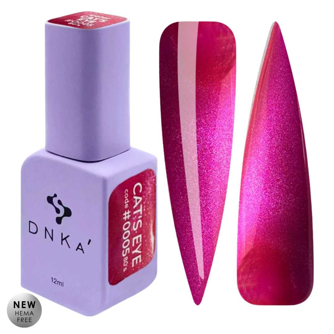 Гел лак "DNKa" Cat's Eye #0005 80`s, 12 ml – с ефект котешко око