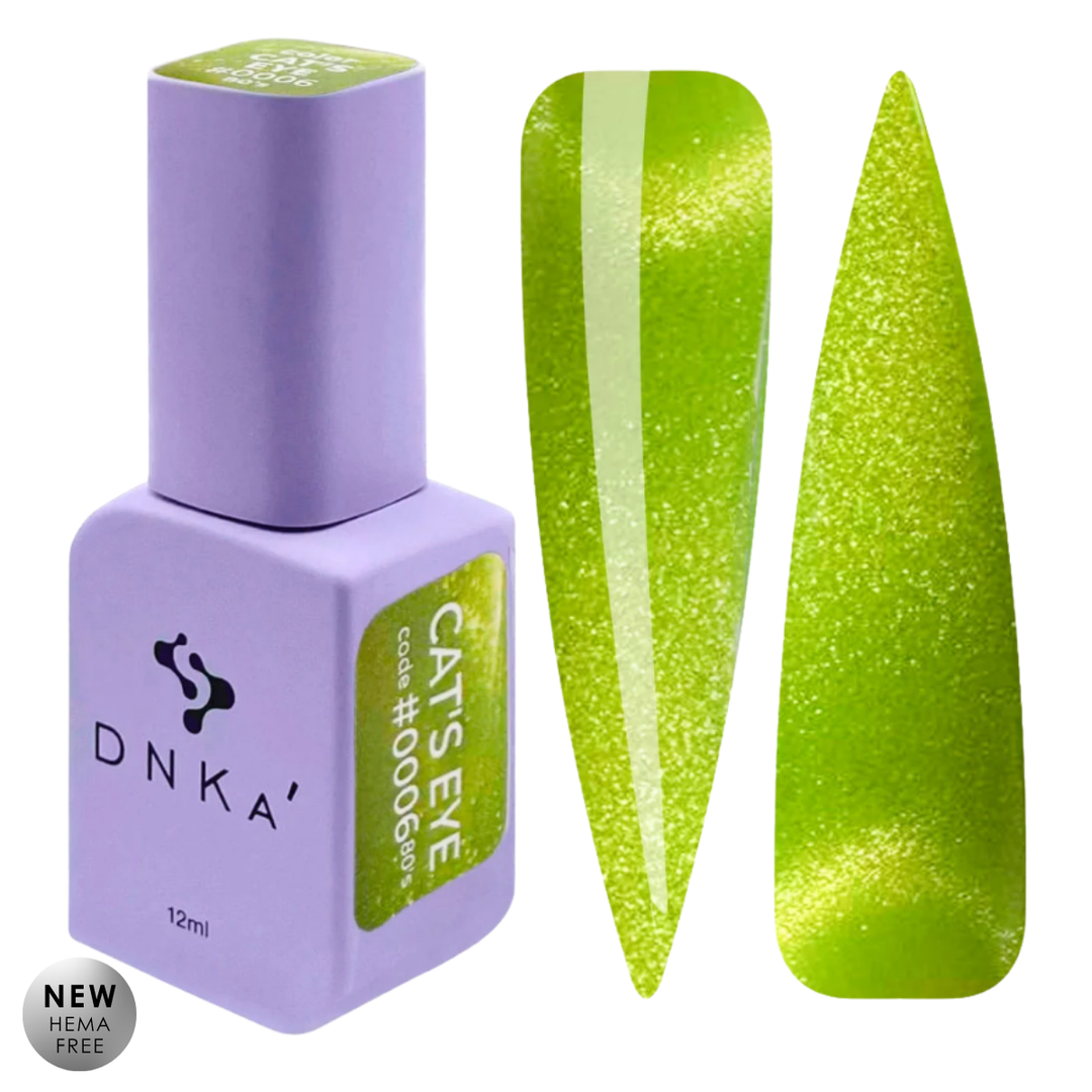 Гел лак "DNKa" Cat's Eye #0006 80`s, 12 ml – с ефект котешко око