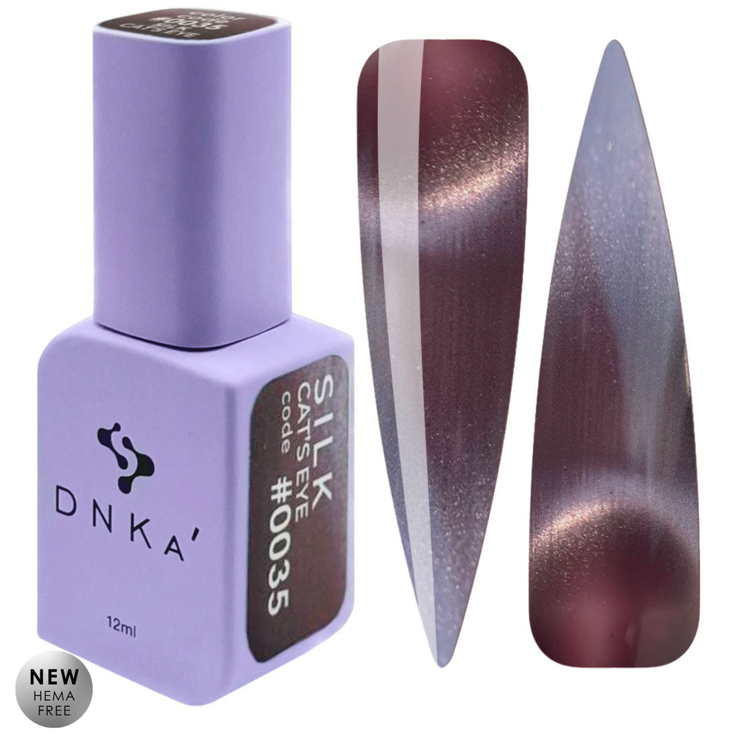 Гел лак CAT`S EYE SILK "DNKa", #0035 12 ml – хамелеонов нюанс, с ефект котешко око