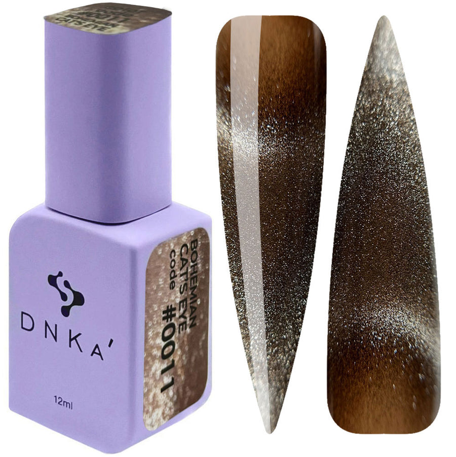 Гел лак "DNKa" Cat's Eye #0011, 12 ml – с ефект котешко око, с блясък