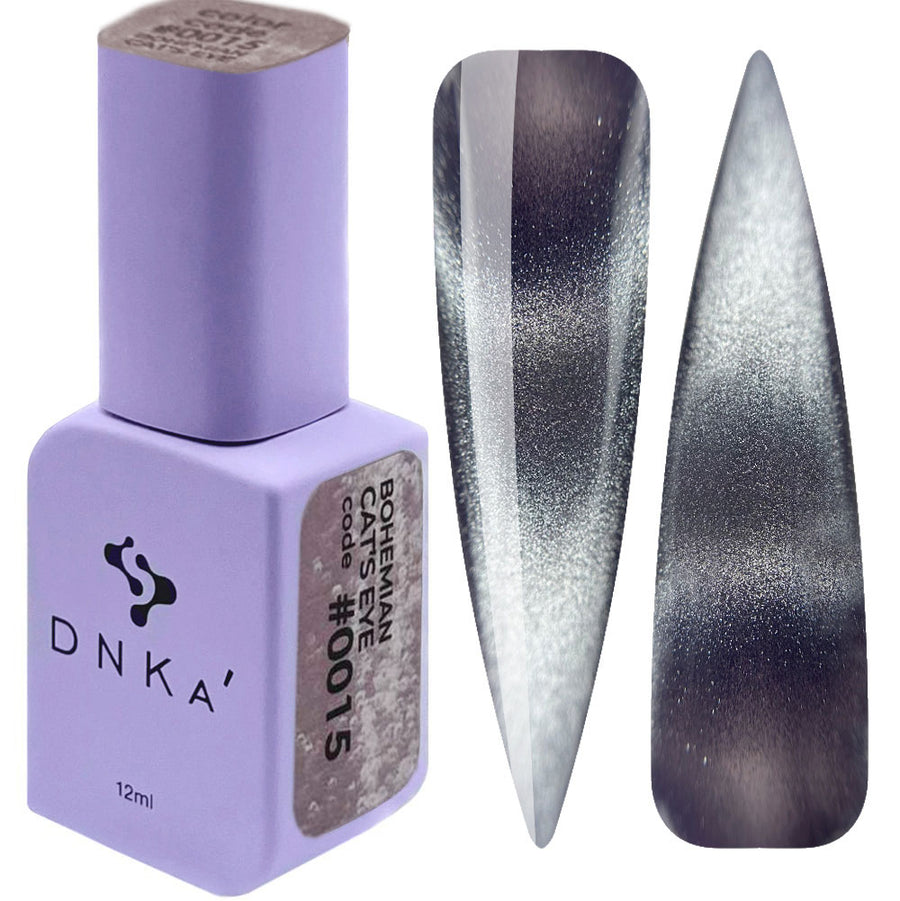 Гел лак "DNKa" Cat's Eye #0015, 12 ml – с ефект котешко око, с блясък