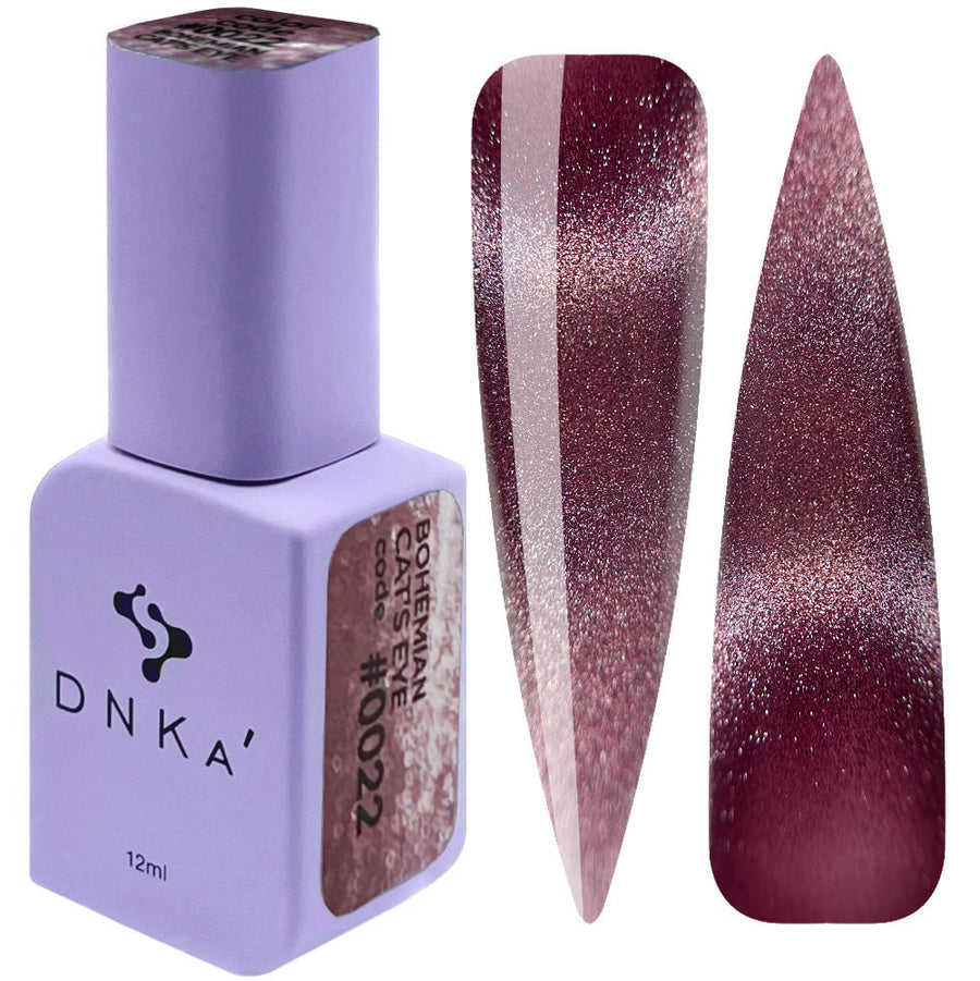 Гел лак "DNKa" Cat's Eye #0022, 12 ml – с ефект котешко око, с блясък