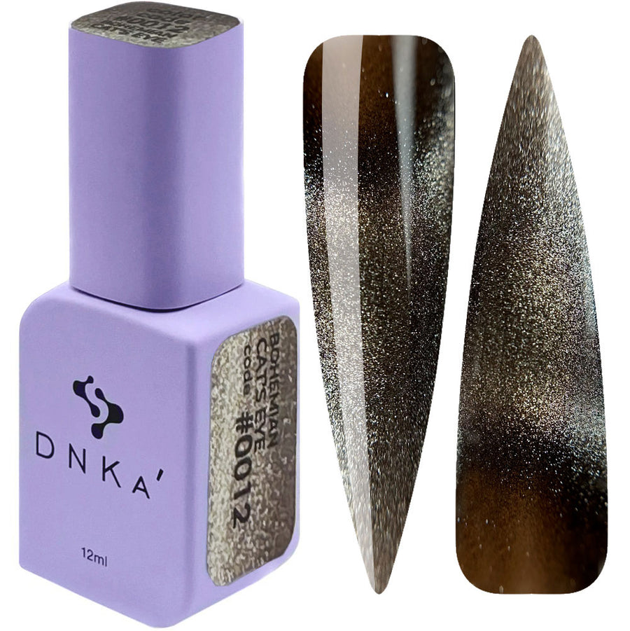 Гел лак "DNKa" Cat's Eye #0012 "DNKa", 12 ml – с ефект котешко око, с блясък