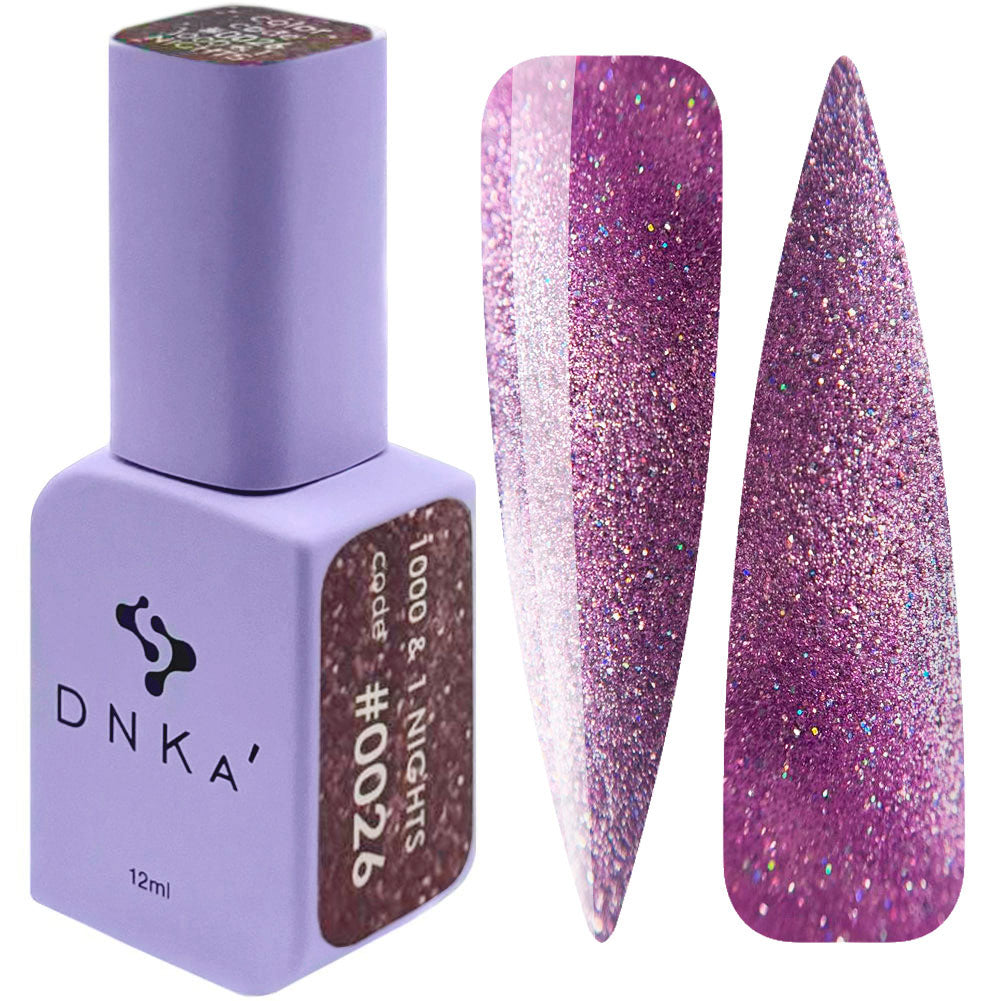 Гел лак "DNKa" 1000 & 1 NIGHTS #0026 12 ml – лилав нюанс, с ефект котешко око