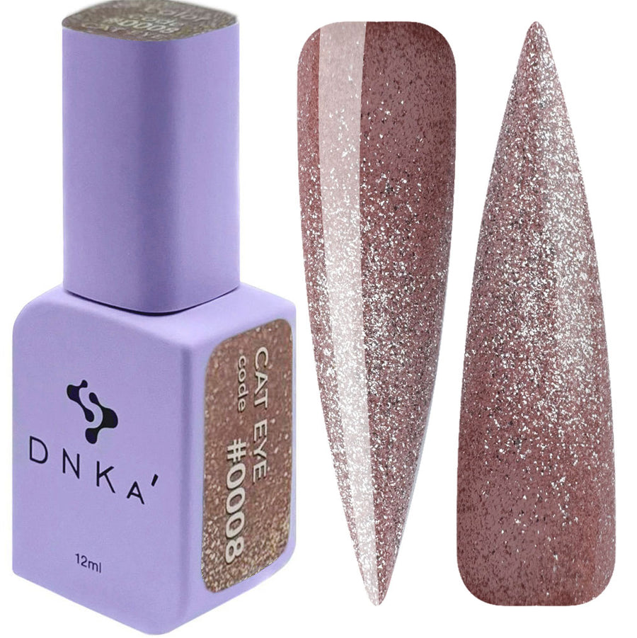 Гел лак "DNKa" Cat's Eye #0008 "DNKa", 12 ml – с ефект котешко око, с блясък