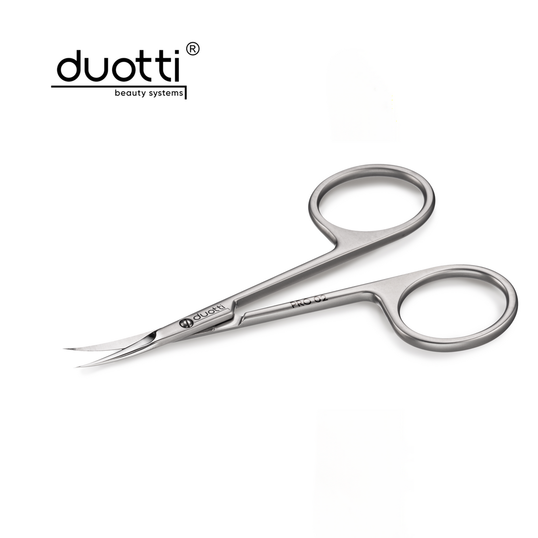 Професионална ножица за кожички Duotti PRO 02, матирана, L-99 mm, остриета 22 mm – Duotti Beauty Systems за професионални нокти