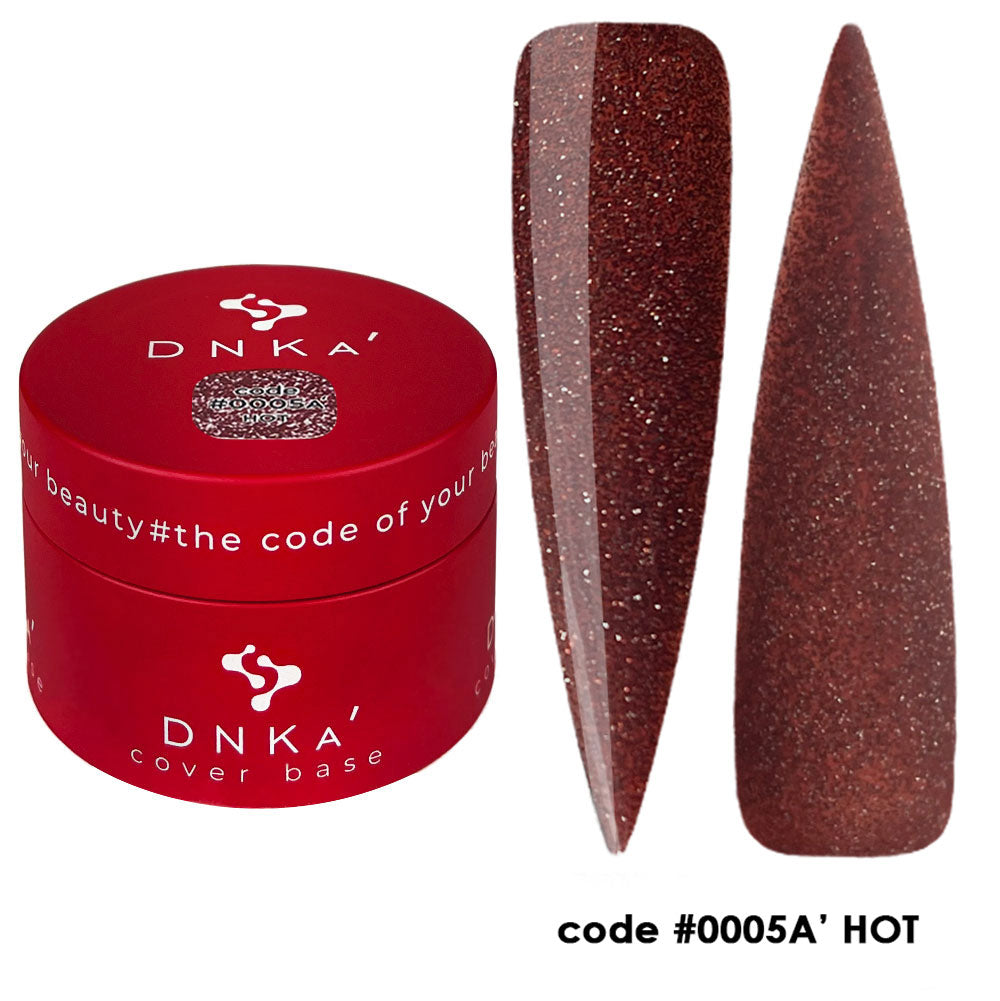 Цветна каучукова основа NEW FORMULA "DNKa" #0005A Hot – за нанасяне на гел лак
