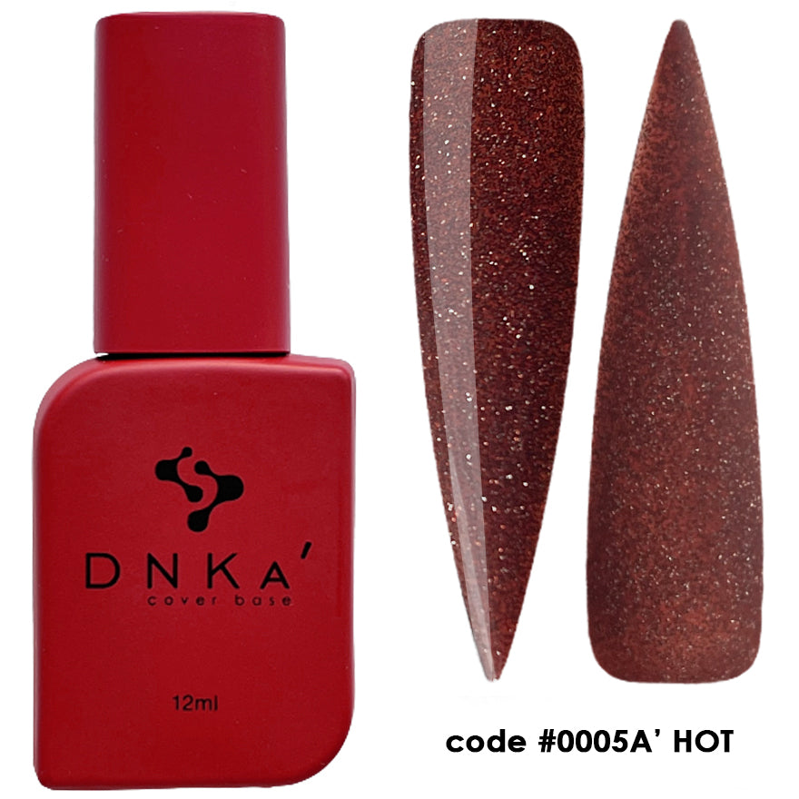 Цветна каучукова основа NEW FORMULA "DNKa" #0005A Hot – цветни основи от DNKa