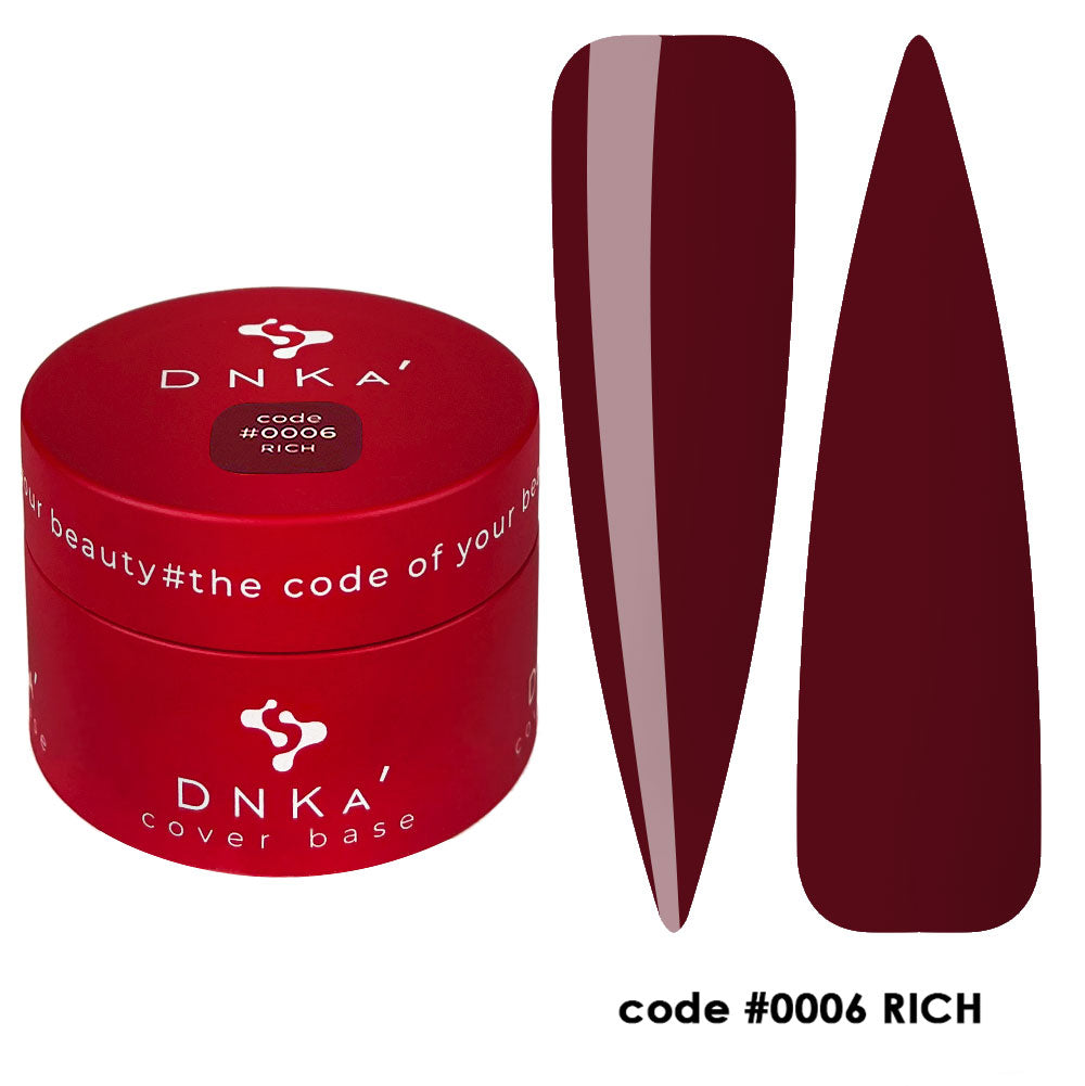 Цветна каучукова основа NEW FORMULA "DNKa" #0006 Rich – за нанасяне на гел лак