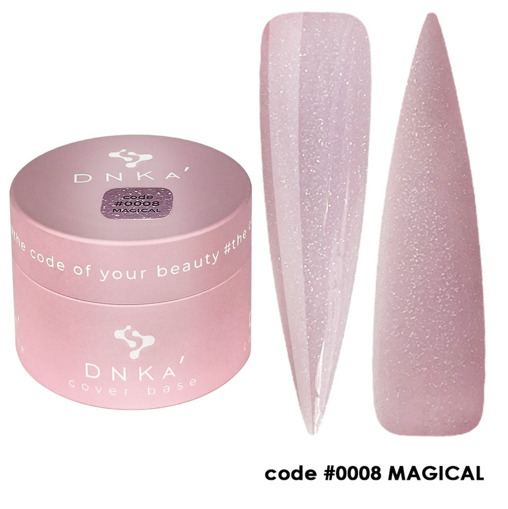 Цветна каучукова основа NEW FORMULA "DNKa" #0008 Magical – за нанасяне на гел лак