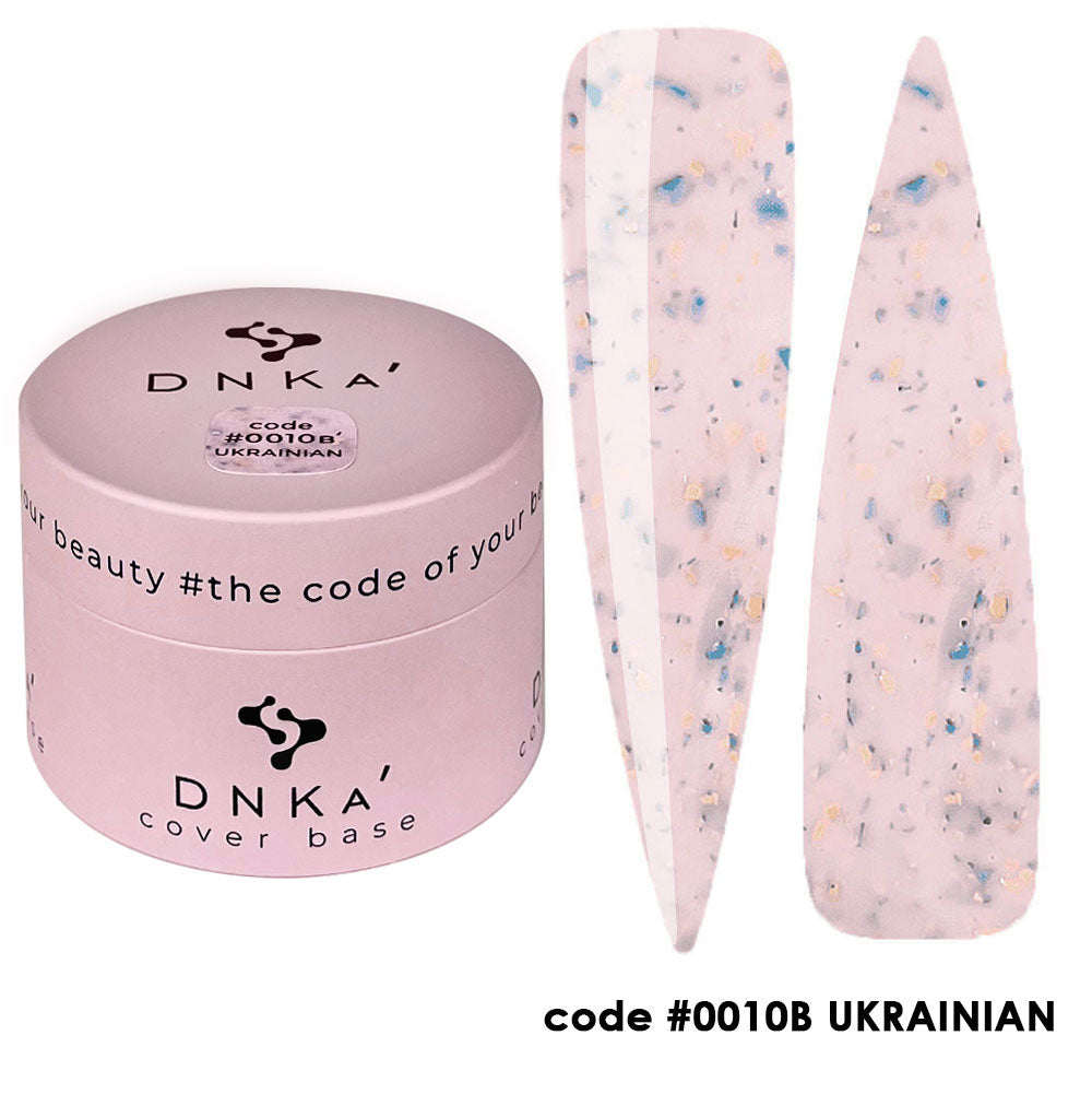 Цветна каучукова основа NEW FORMULA "DNKa" #0010B Ukrainian – за нанасяне на гел лак