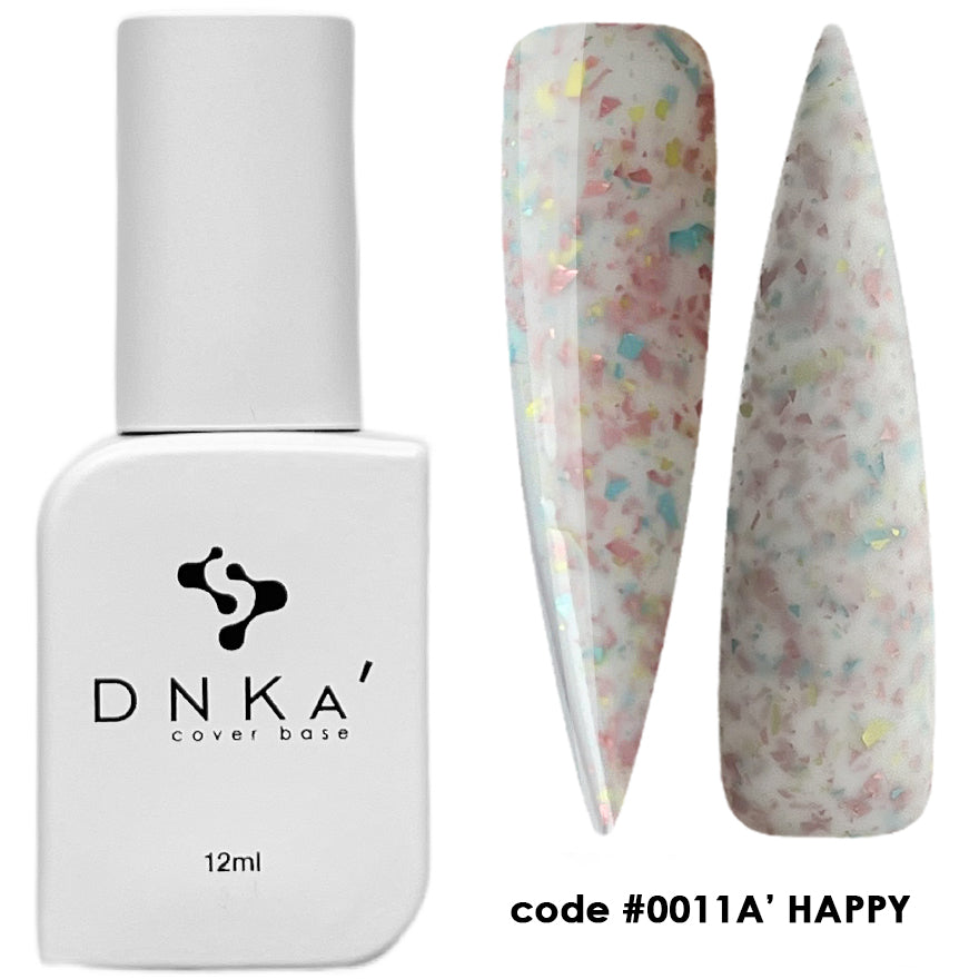 Цветна каучукова основа NEW FORMULA "DNKa" #0011A Happy – цветни основи от DNKa