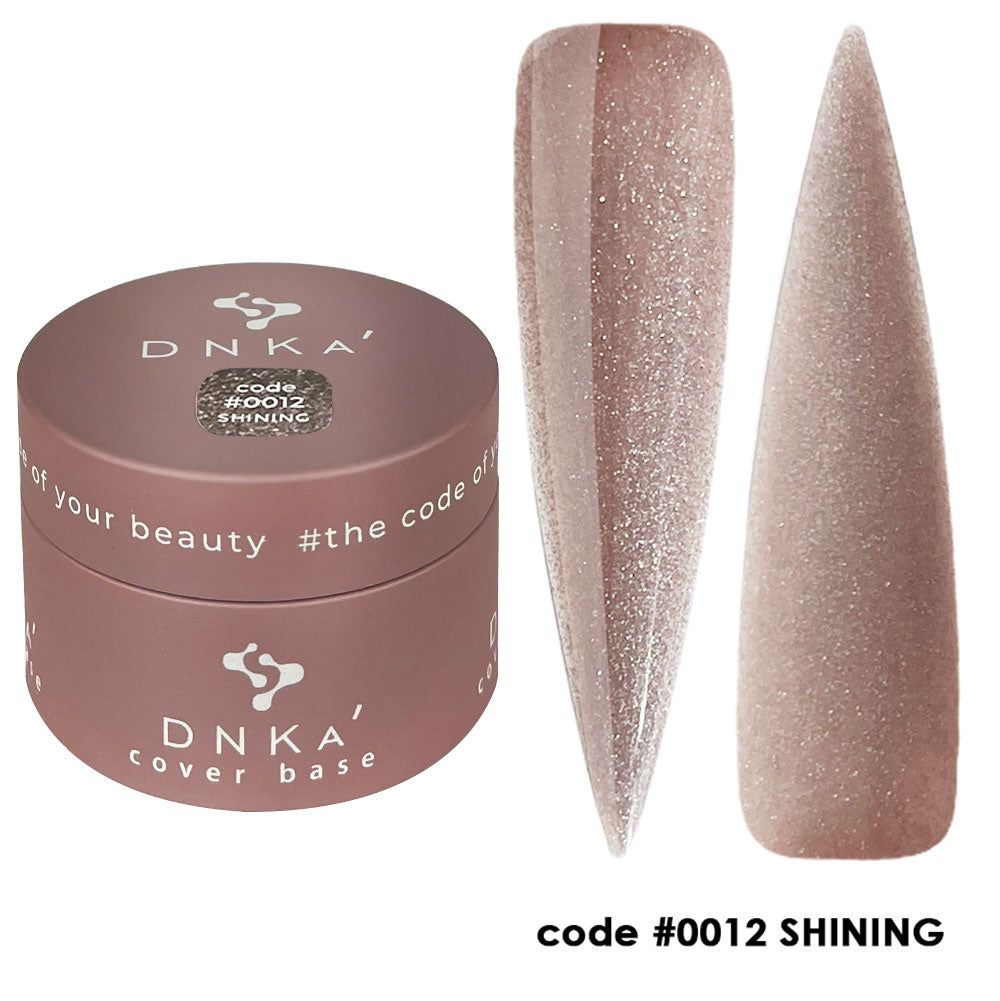 Цветна каучукова основа NEW FORMULA "DNKa" #0012 Shining – за нанасяне на гел лак