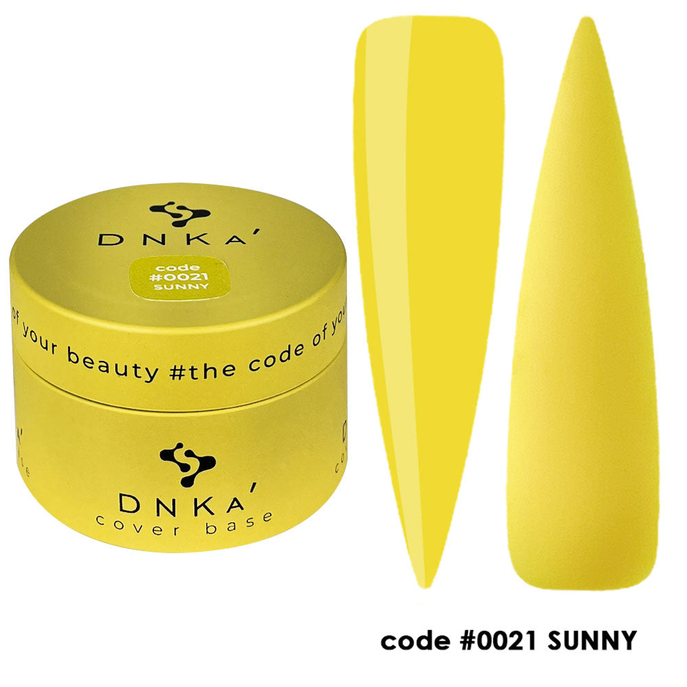 Цветна каучукова основа NEW FORMULA "DNKa" #0021 Sunny – за нанасяне на гел лак