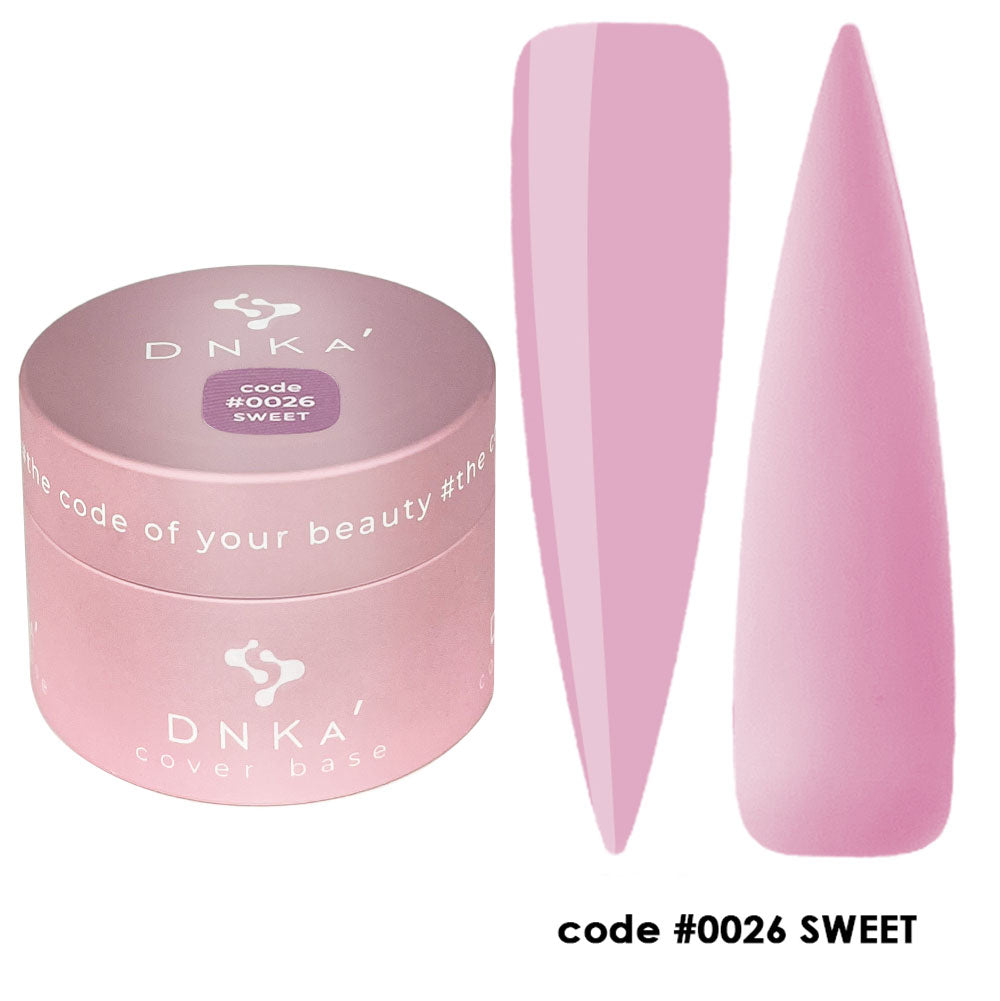 Цветна каучукова основа NEW FORMULA "DNKa" #0026 Sweet – за нанасяне на гел лак